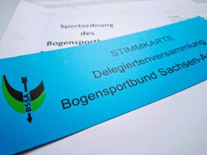 Nahaufnahme der Stimmkarte für die Delegiertenversammlung des BSSA
