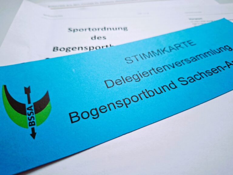 Nahaufnahme der Stimmkarte für die Delegiertenversammlung des BSSA