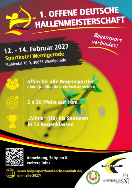 Flyer zur 1. Offenen Deutschen Hallenmeisterschaft 2027